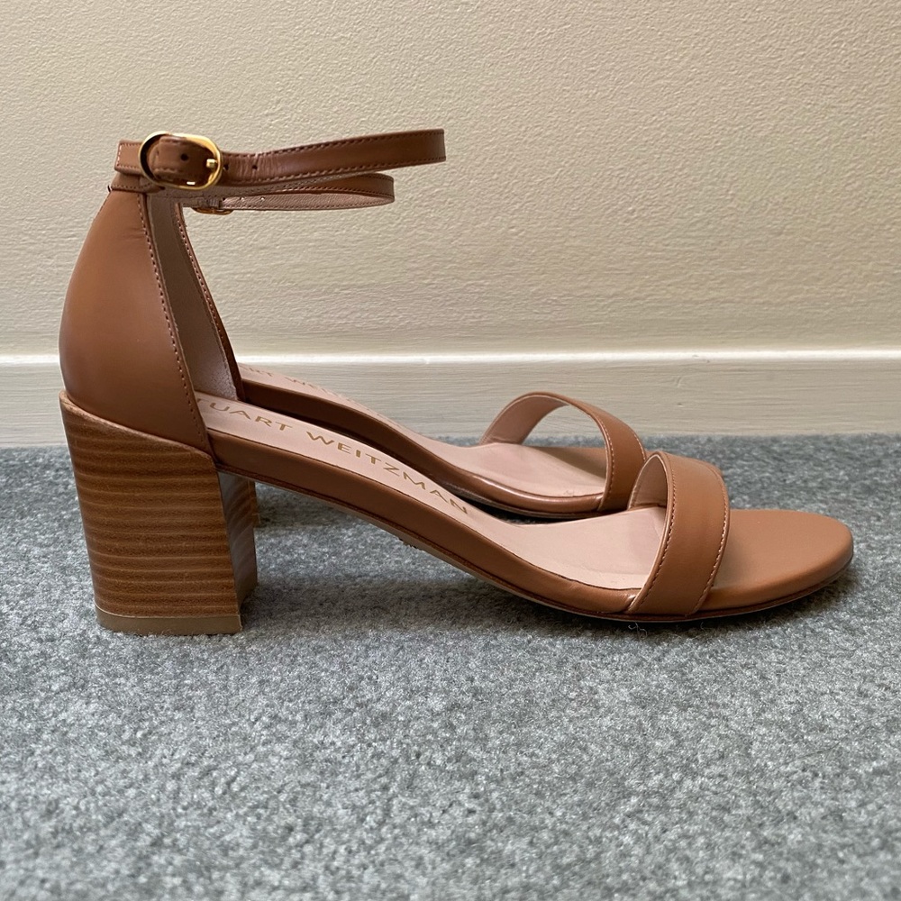 Stuart Weitzman Simple Block Heel Sandals
